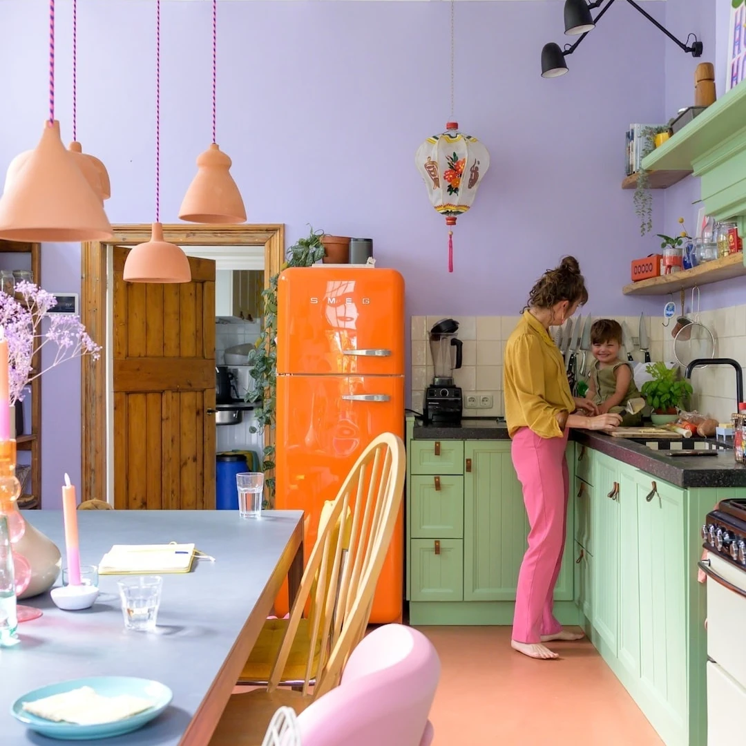 Binnenkijken in kleurrijke boerd