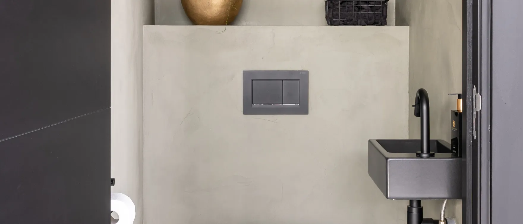 Basebeton toilet zwart