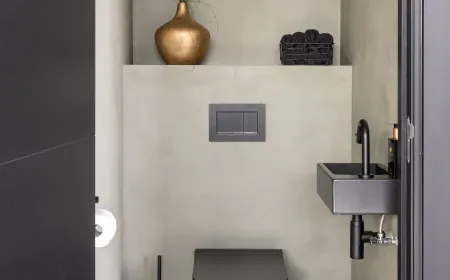 Basebeton toilet zwart