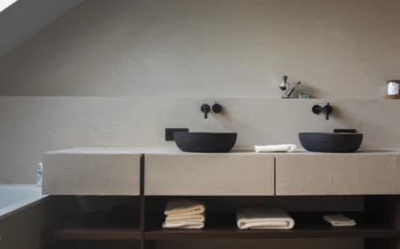 Microcement badkamer muur