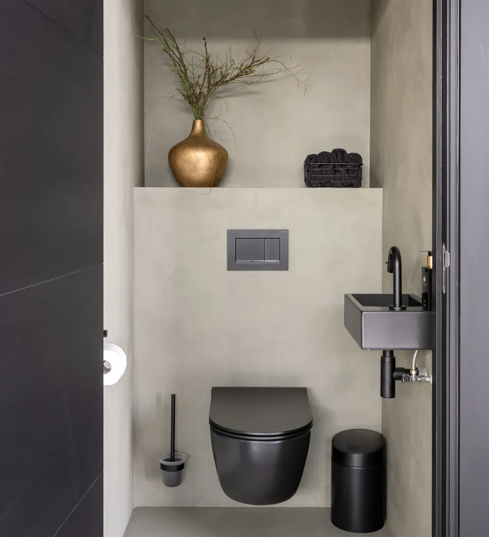 Basebeton toilet zwart