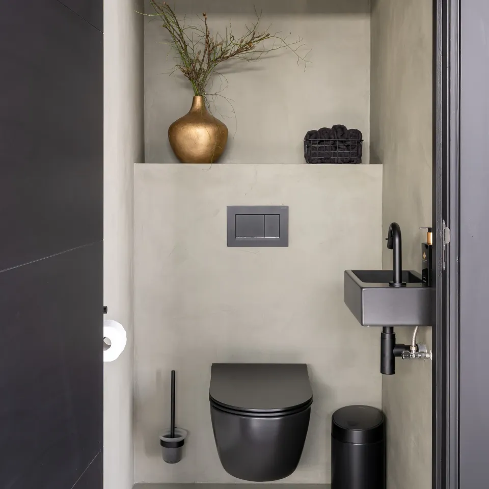 Basebeton toilet zwart