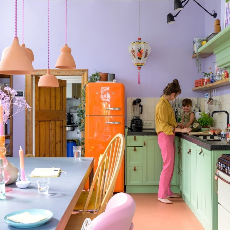 Binnenkijken in kleurrijke boerd